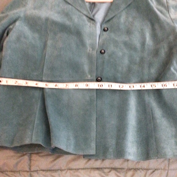 Anne Klein Blue Suede jacket-Size L - Picture 6 of 10